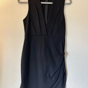 LULUs Black Sleeveless V-Neck Bodycon  Dress